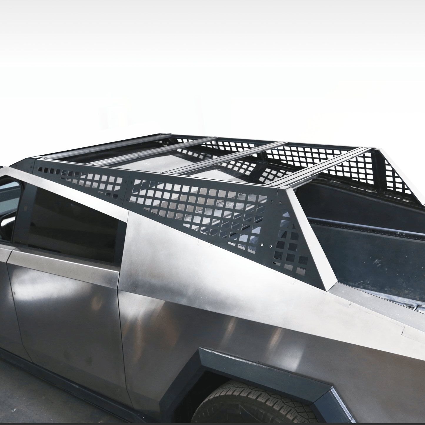 Tesla Cybertruck Overland Bed Rack System Trucks Bed Rails with Optional Light Bar