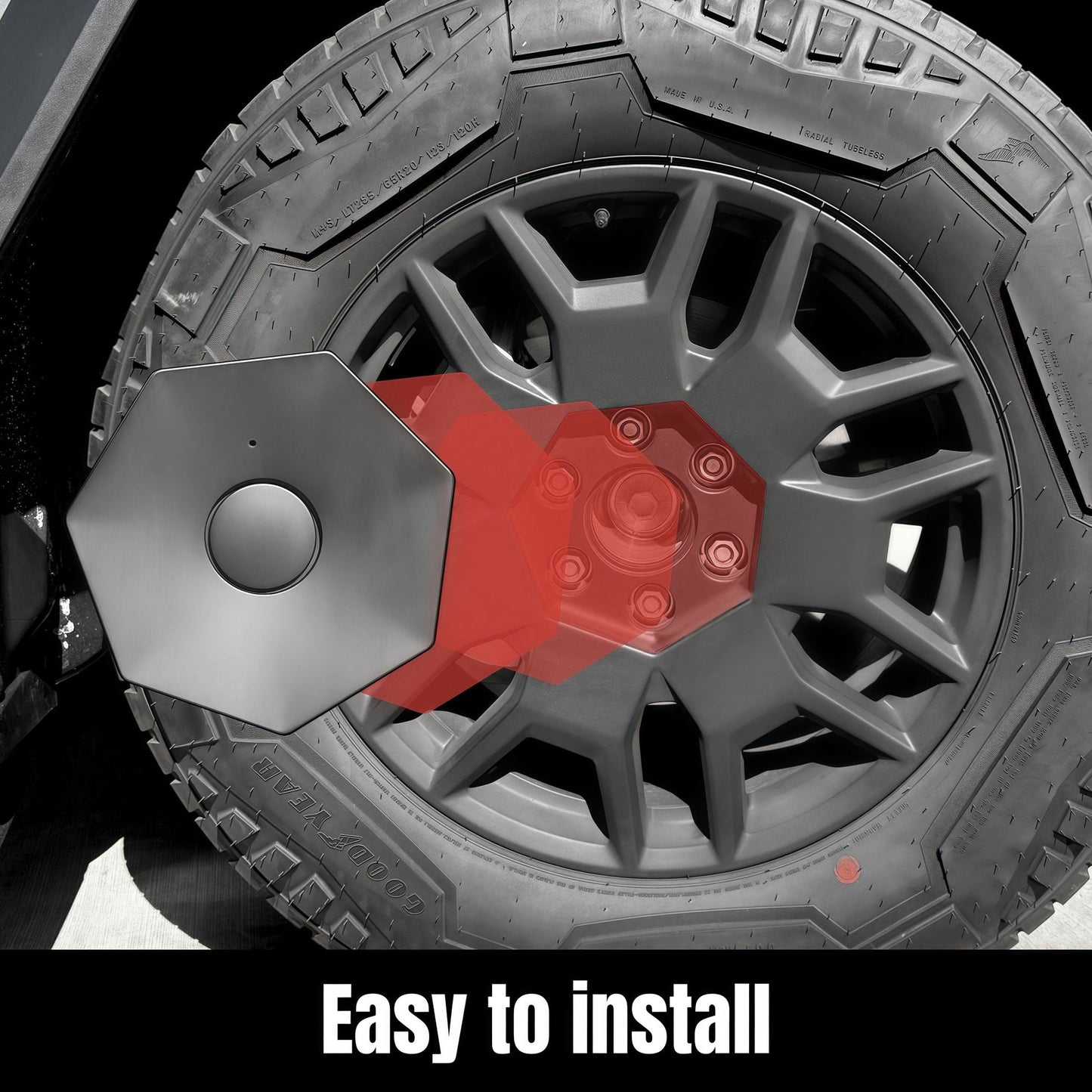 Cybertruck Wheel Center Caps Kit