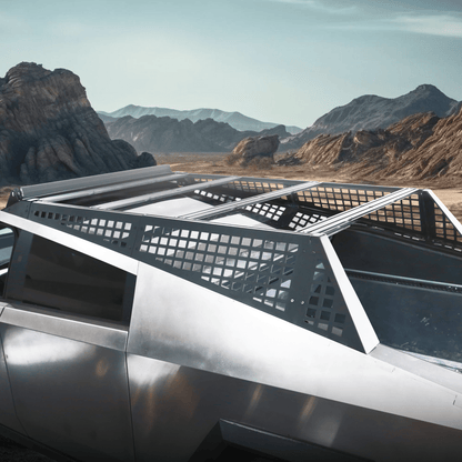 Tesla Cybertruck Overland Bed Rack System Trucks Bed Rails with Optional Light Bar